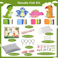 Wool Needle Felting Kit Dinosaur DIY Craft Starter Set