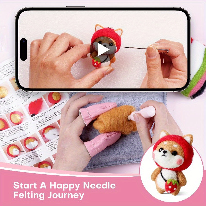 Shiba Needle Felting Kit for Beginners DIY Craft