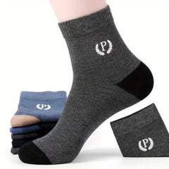 Men's Mid Calf Socks Letter P Sports Socks
