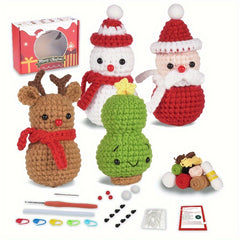 Christmas Crochet Material Package Snowman DIY Ornaments