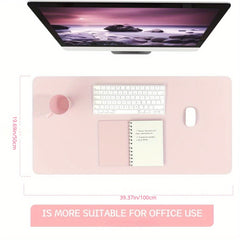 Pink Waterproof PVC Desk Mat Mouse Pad