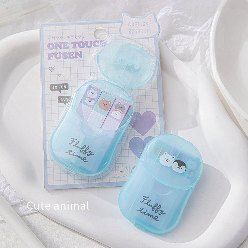 Cartoon Mini Portable Index Notes Sticky Set