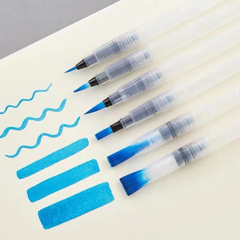 6pcs Water Pens Solid Watercolor Painting Water soluble Pencils