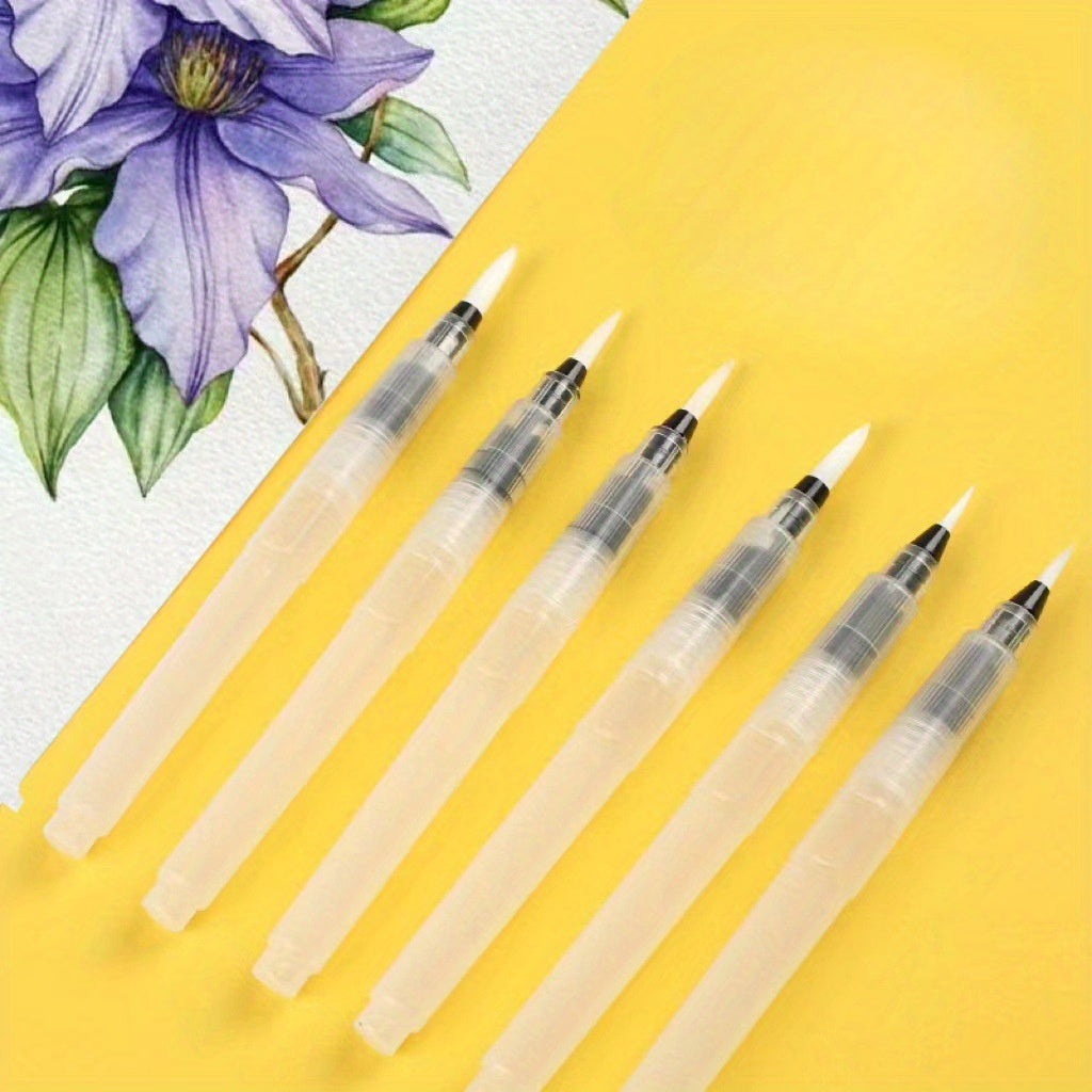 6pcs Water Pens Solid Watercolor Painting Water soluble Pencils