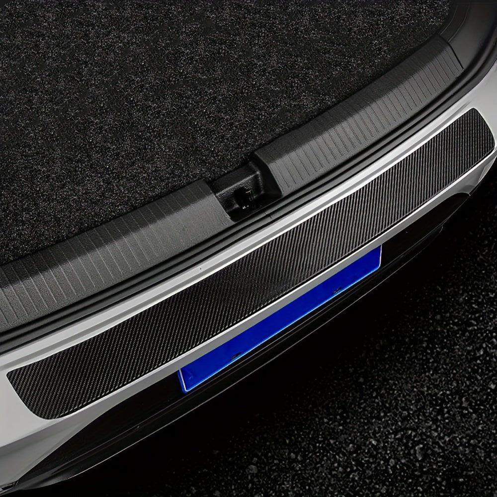 5pcs Carbon Fiber Vinyl Wrap Stickers: Car Door Sill Protectors