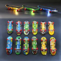 LED Light Mini Alloy Fingerboard Professional Finger SkateBoard