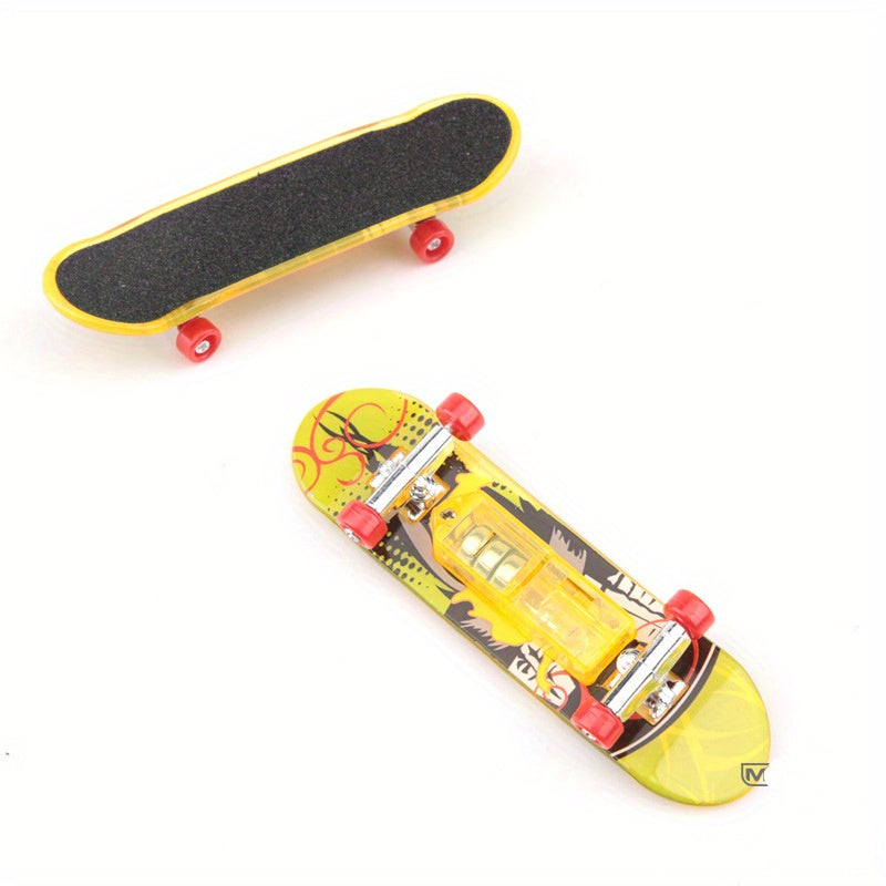 LED Light Mini Alloy Fingerboard Professional Finger SkateBoard