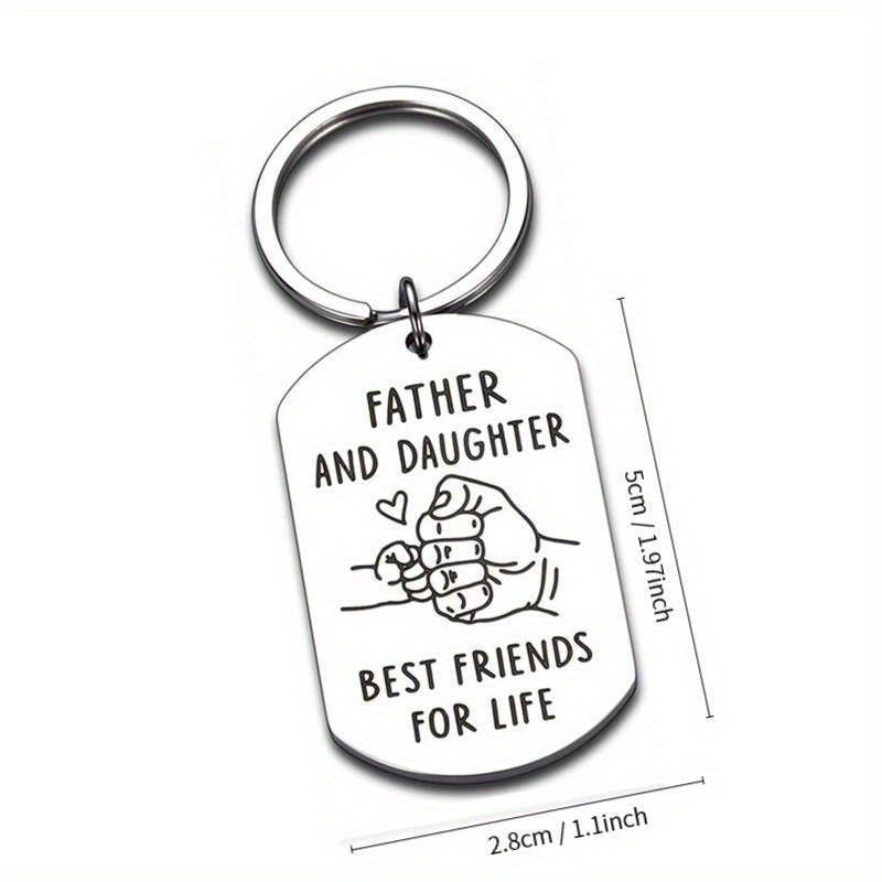 Father's Gift From Daughter To Dad - Stainless Steel Key Chain