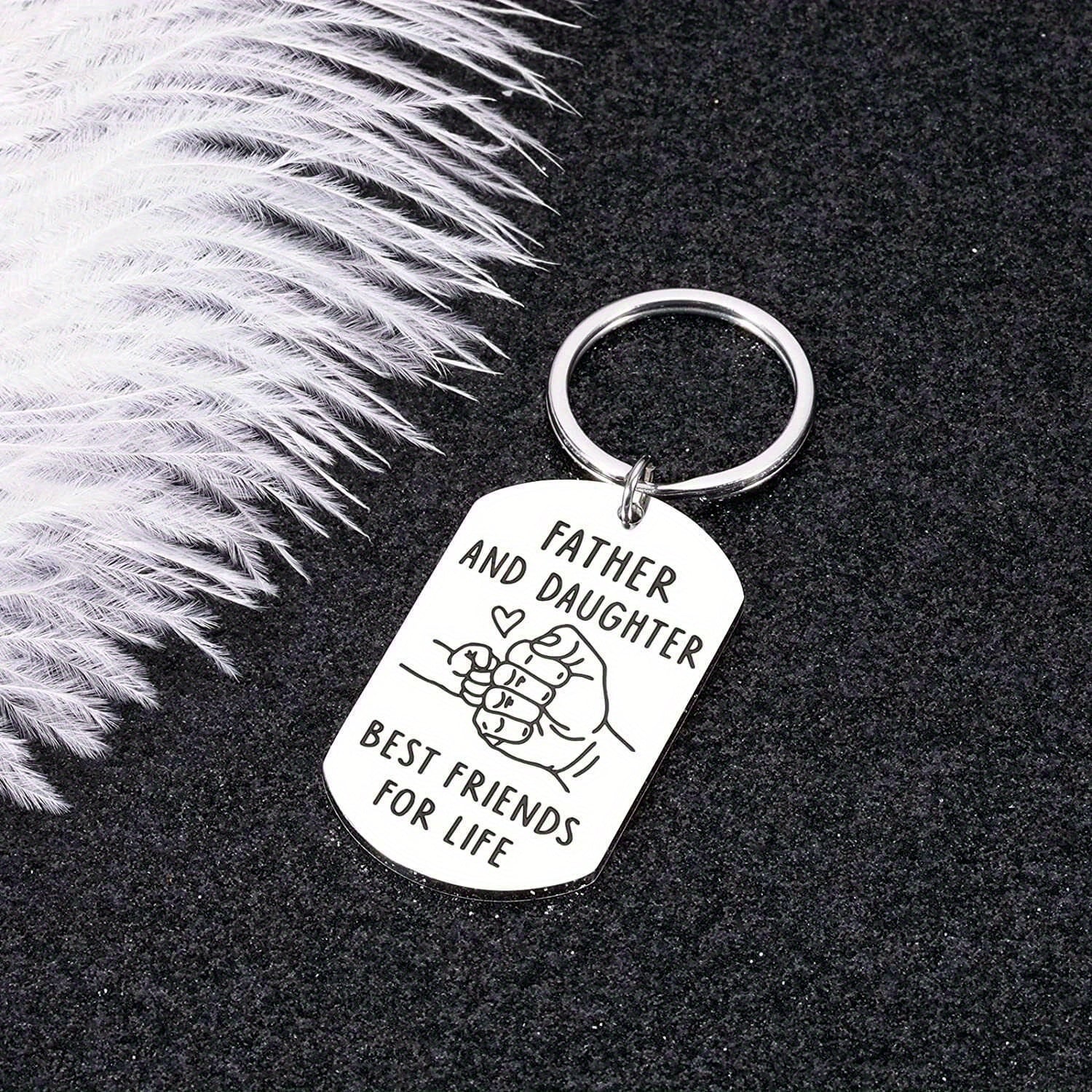 Father's Gift From Daughter To Dad - Stainless Steel Key Chain