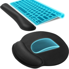 Ergonomic Mouse Pad With Wrist Support and Keyboard Wrist Rest Set