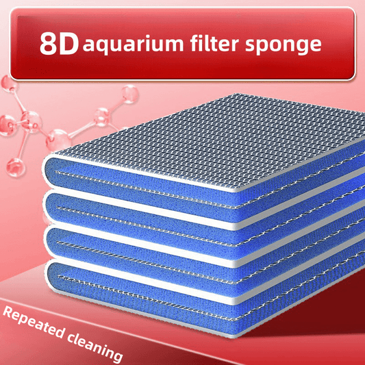 8 Layer Aquarium Filter Mat Sponge Washable Reusable