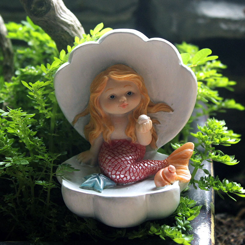 Mermaid Resin Ornaments Birthday Home Decoration Fish Tank Baking Cakes