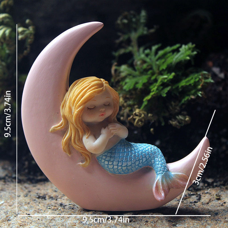 Mermaid Resin Ornaments Birthday Home Decoration Fish Tank Baking Cakes