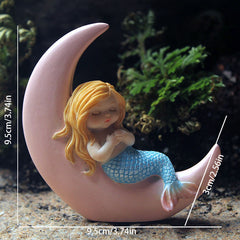 Mermaid Resin Ornaments Birthday Home Decoration Fish Tank Baking Cakes