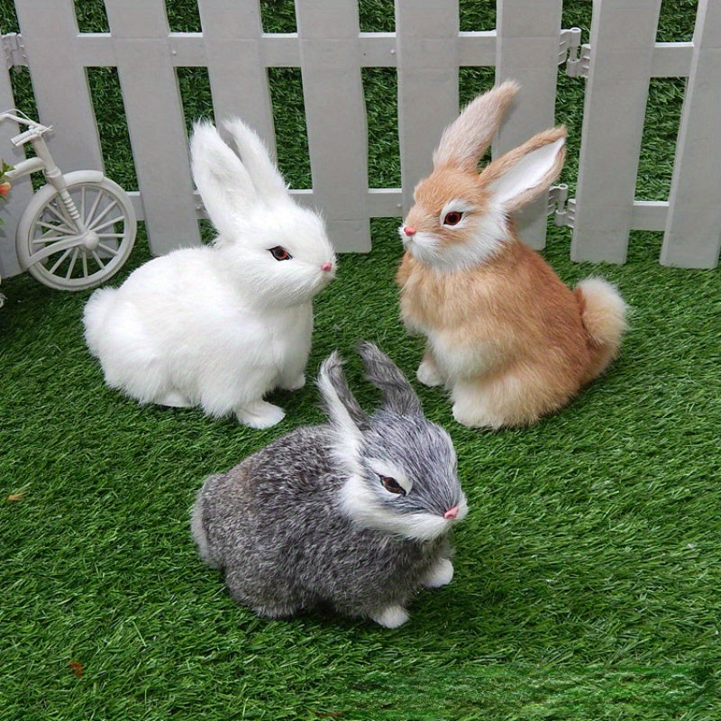 Onelf Small Rabbit Figurine Zodiac Rabbit Props Large Rabbit Models