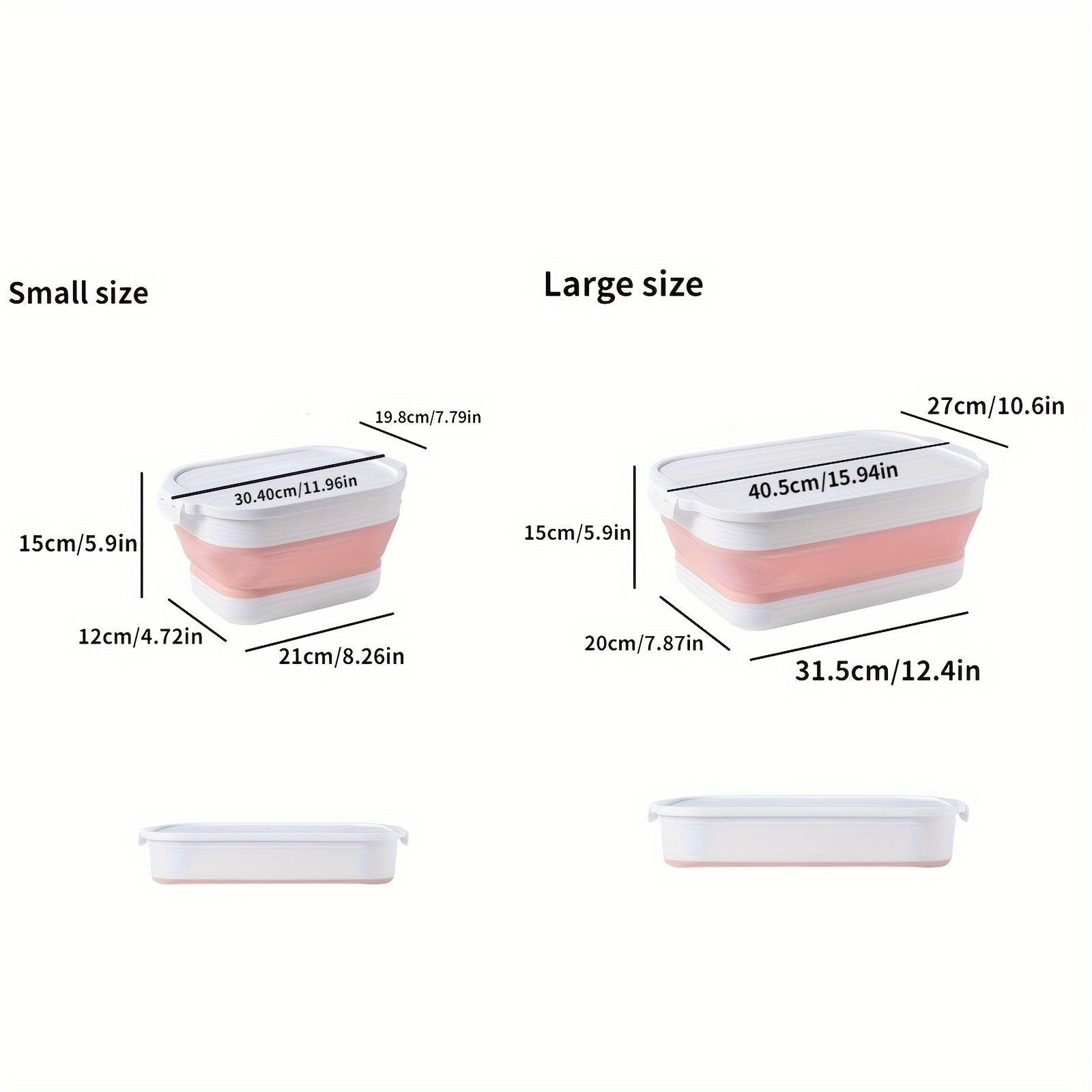 Folding Plastic Storage Box Car Trunk Organizer with Cover