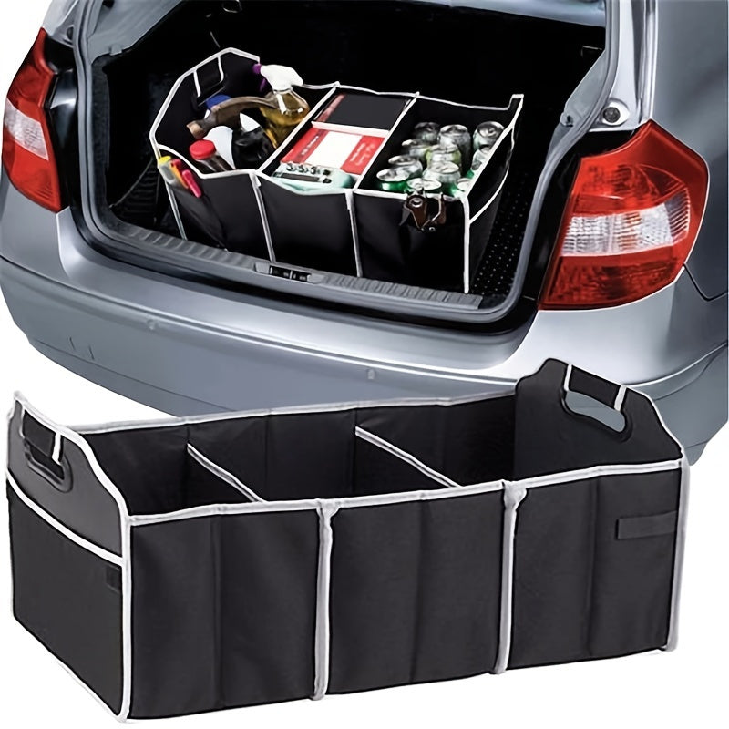 Car Trunk Cargo Storage Bag Foldable Organizer 3 Compartments Portable