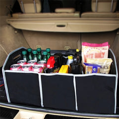 Car Trunk Cargo Storage Bag Foldable Organizer 3 Compartments Portable