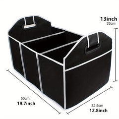 Car Trunk Cargo Storage Bag Foldable Organizer 3 Compartments Portable