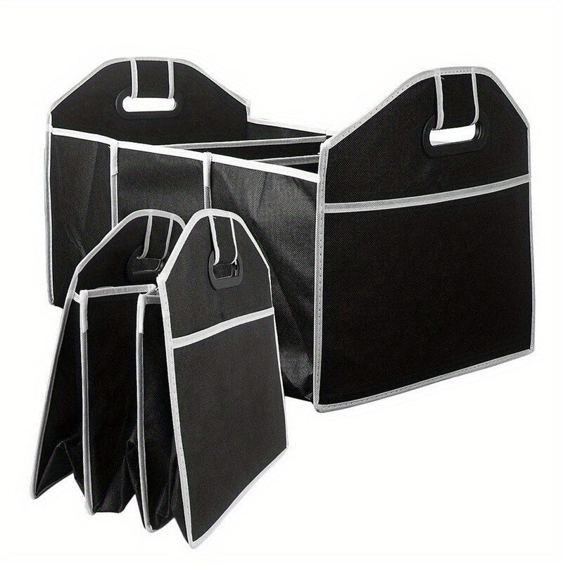 Car Trunk Cargo Storage Bag Foldable Organizer 3 Compartments Portable