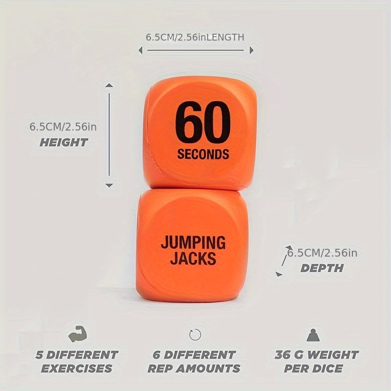 Fitness Decision Dice for Workout Routines, 4pc Set