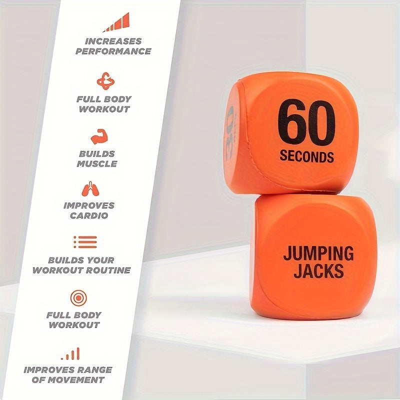 Fitness Decision Dice for Workout Routines, 4pc Set