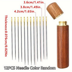 12pcs Hand Sewing Needles With Storage Box Stainless Steel Sewing Needles
