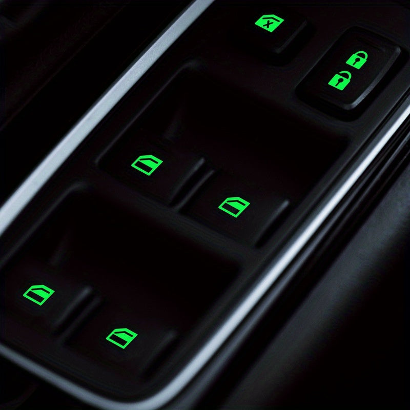 Car Door Window Lift Button Sticker Luminous Car Styling