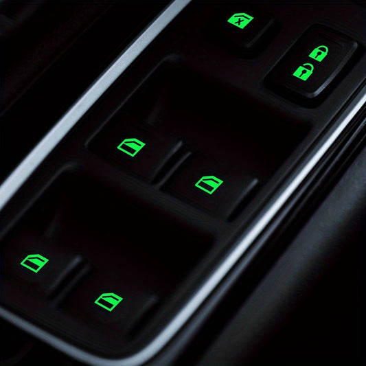 Car Door Window Lift Button Sticker Luminous Car Styling