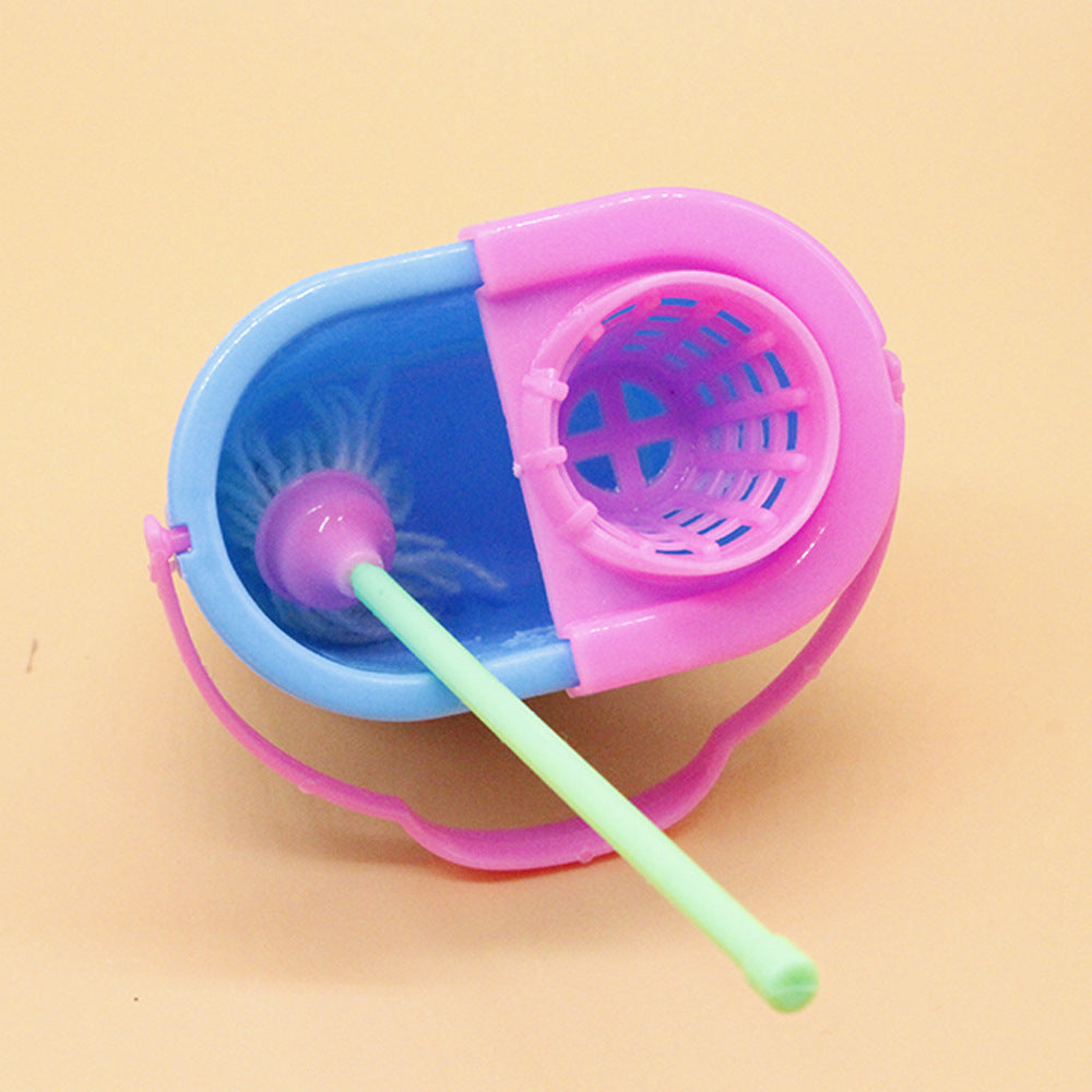 9pcs Cleaning Tools Set Dollhouse Furniture Toys for Pretend Play