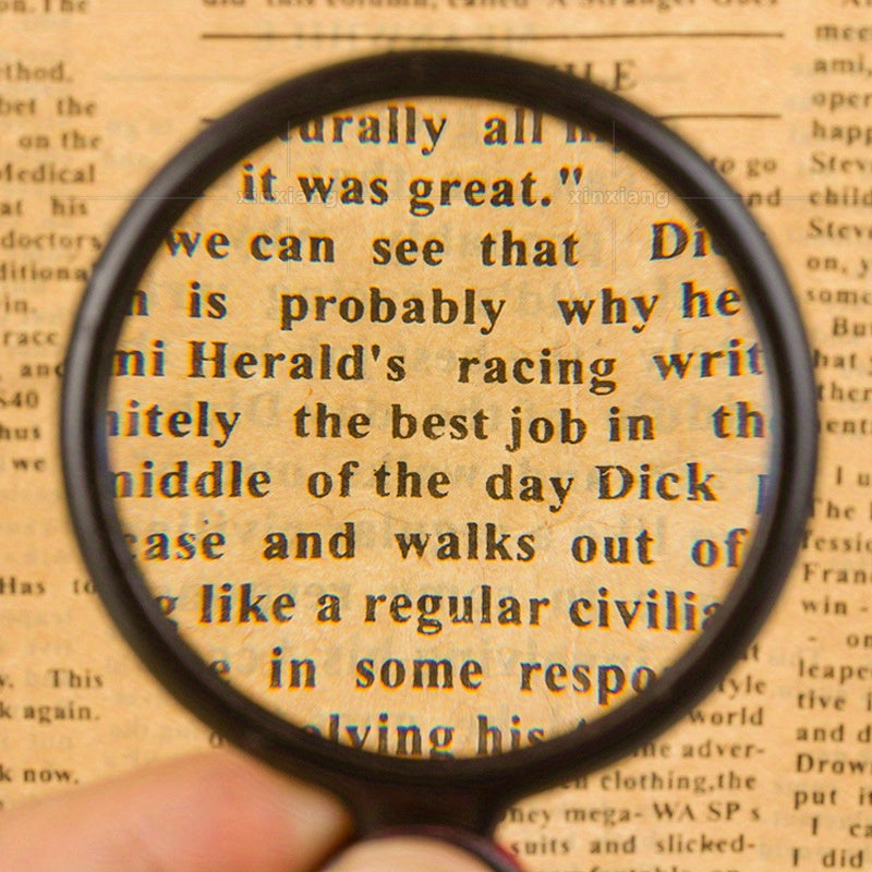 50mm Mini Leather Magnifying Glass for Easy Reading