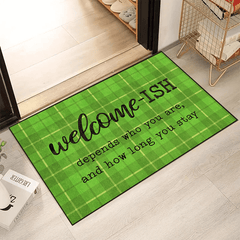 Christmas Welcome Rug Colorful Indoor Carpet Machine Washable
