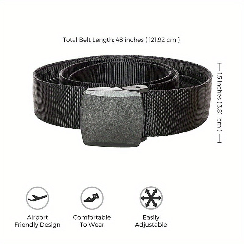 Men's Military Belt Automatic Buckle Nylon Canvas Belt For Outdoor