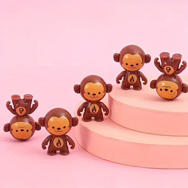 50pcs Monkey Tumbler Toys Reversing Rotating Mini Toy for Kids