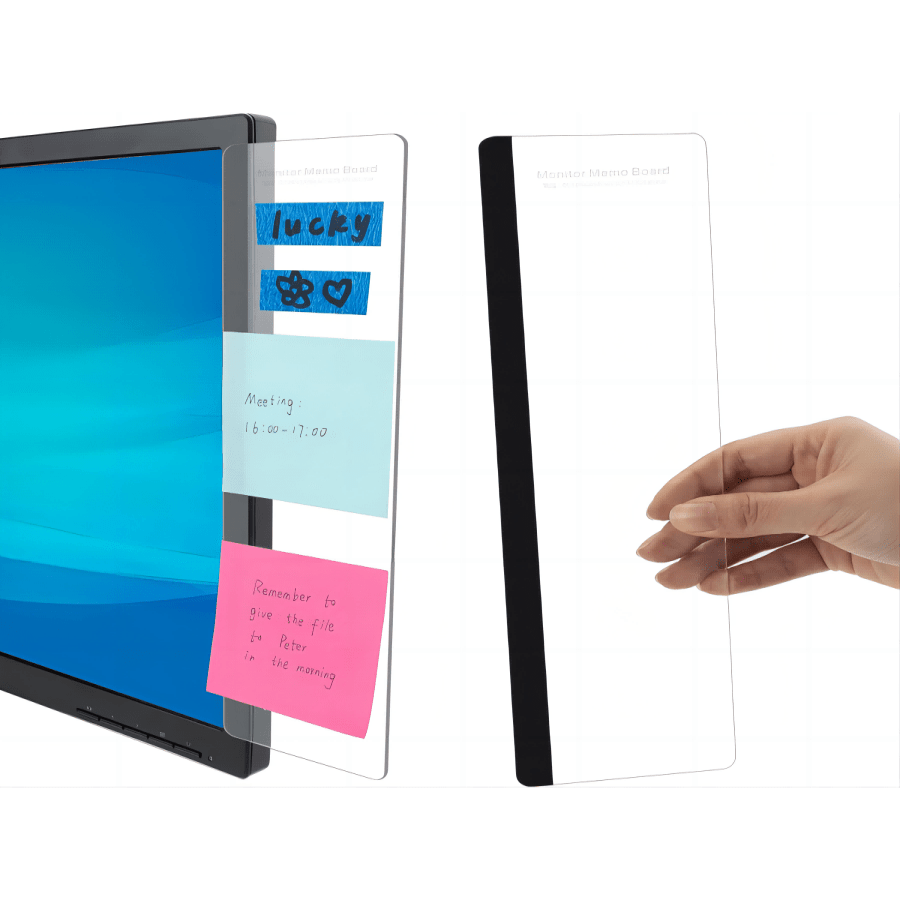 2pcs Office Desk Accessories Monitor Memo Board Sticky Note Holder
