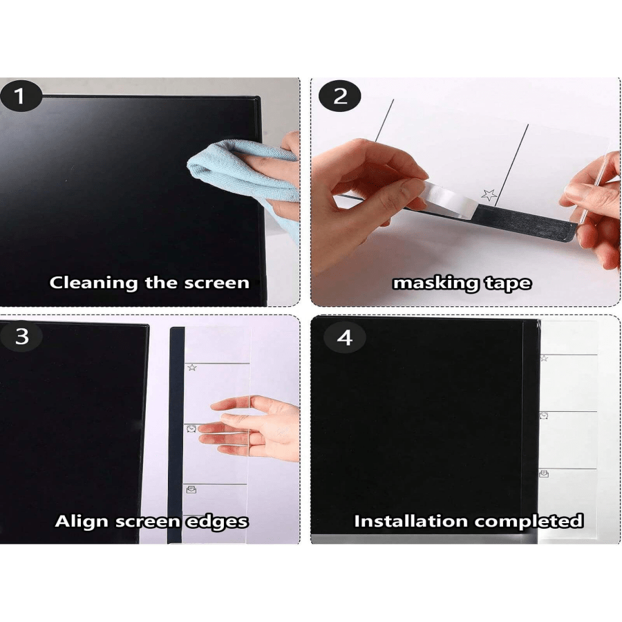 2pcs Office Desk Accessories Monitor Memo Board Sticky Note Holder