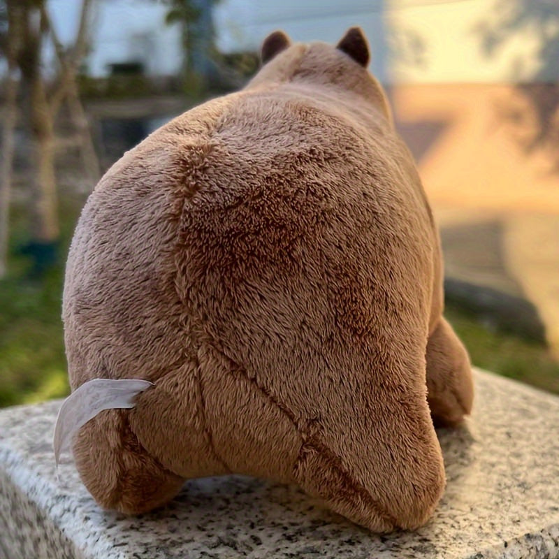 Capybara Plush Toy Lifelike Stuffed Animal Soft Doll for Holiday Decor