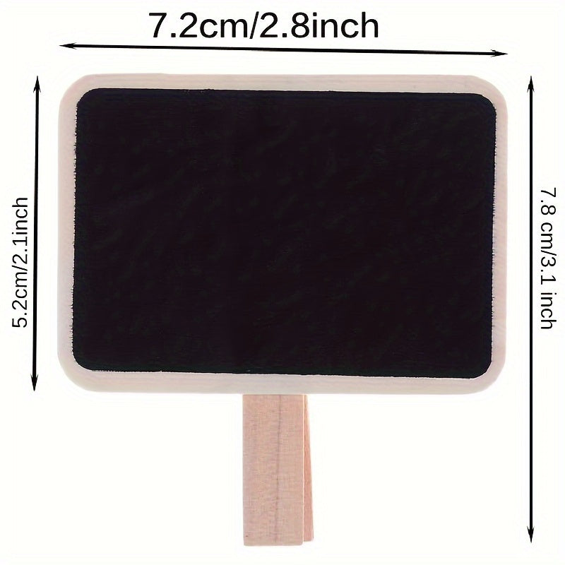 30pcs Mini Chalkboard Clip Wooden Message Board Signs for Memo Note Food Label