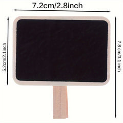 30pcs Mini Chalkboard Clip Wooden Message Board Signs for Memo Note Food Label