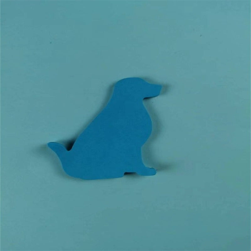 7pcs Dog Sticky Notes Fluorescent Memo Pad Message Stickers