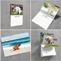 1pc Funny Dogs Pooping In Places Calendar
