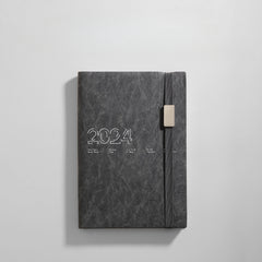 A5 PU 365 Days Schedule Book Notepad