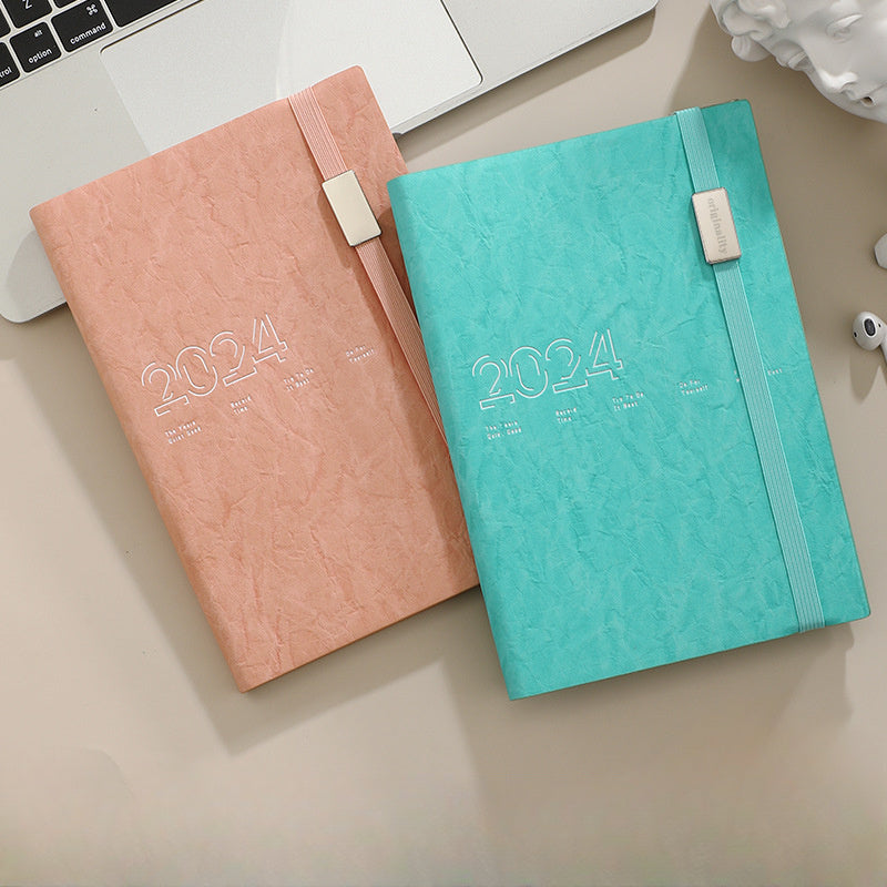 A5 PU 365 Days Schedule Book Notepad