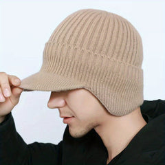 Men's Winter Knitted Velvet Thickened Hats