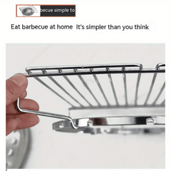 Portable Folding Outdoor BBQ Rack Grill Barbecue Stove Stainless Steel