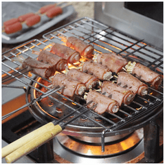 Portable Folding Outdoor BBQ Rack Grill Barbecue Stove Stainless Steel