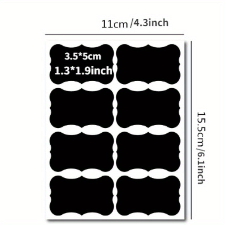 96 Chalkboard Sticker Labels 5cmx3 Resuable for Storage Bins Glass Jars