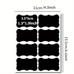 96 Chalkboard Sticker Labels 5cmx3 Resuable for Storage Bins Glass Jars