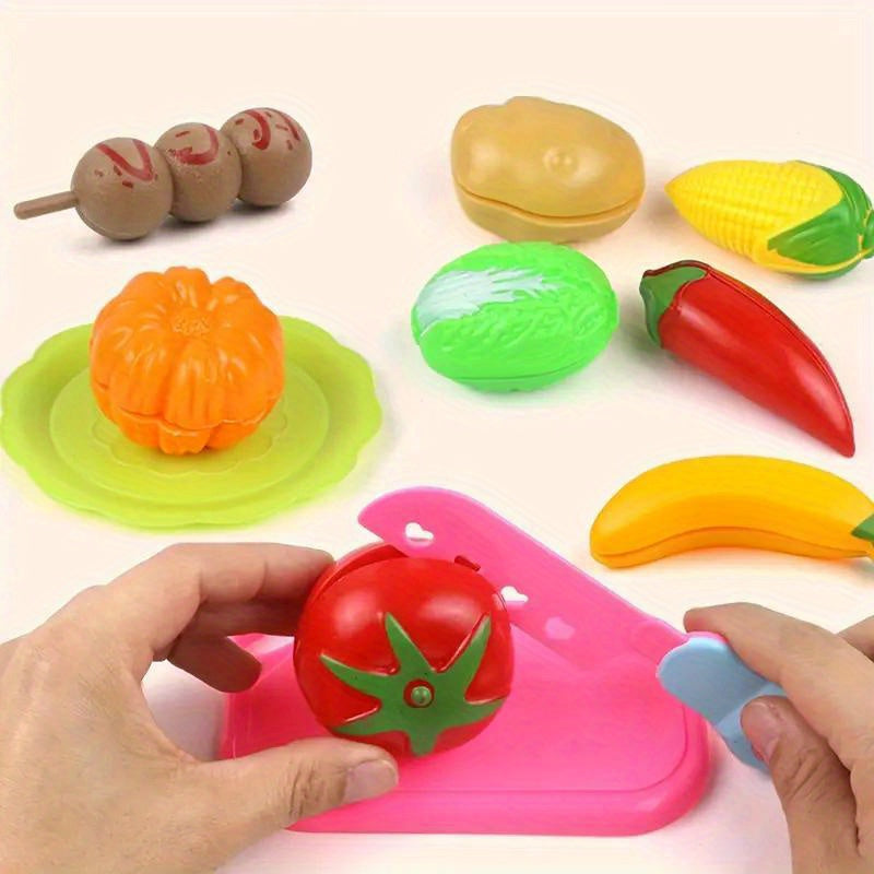 Kitchen Cooking Toy Set For Kids Realistic Simulation With Music Fruit Cutting
