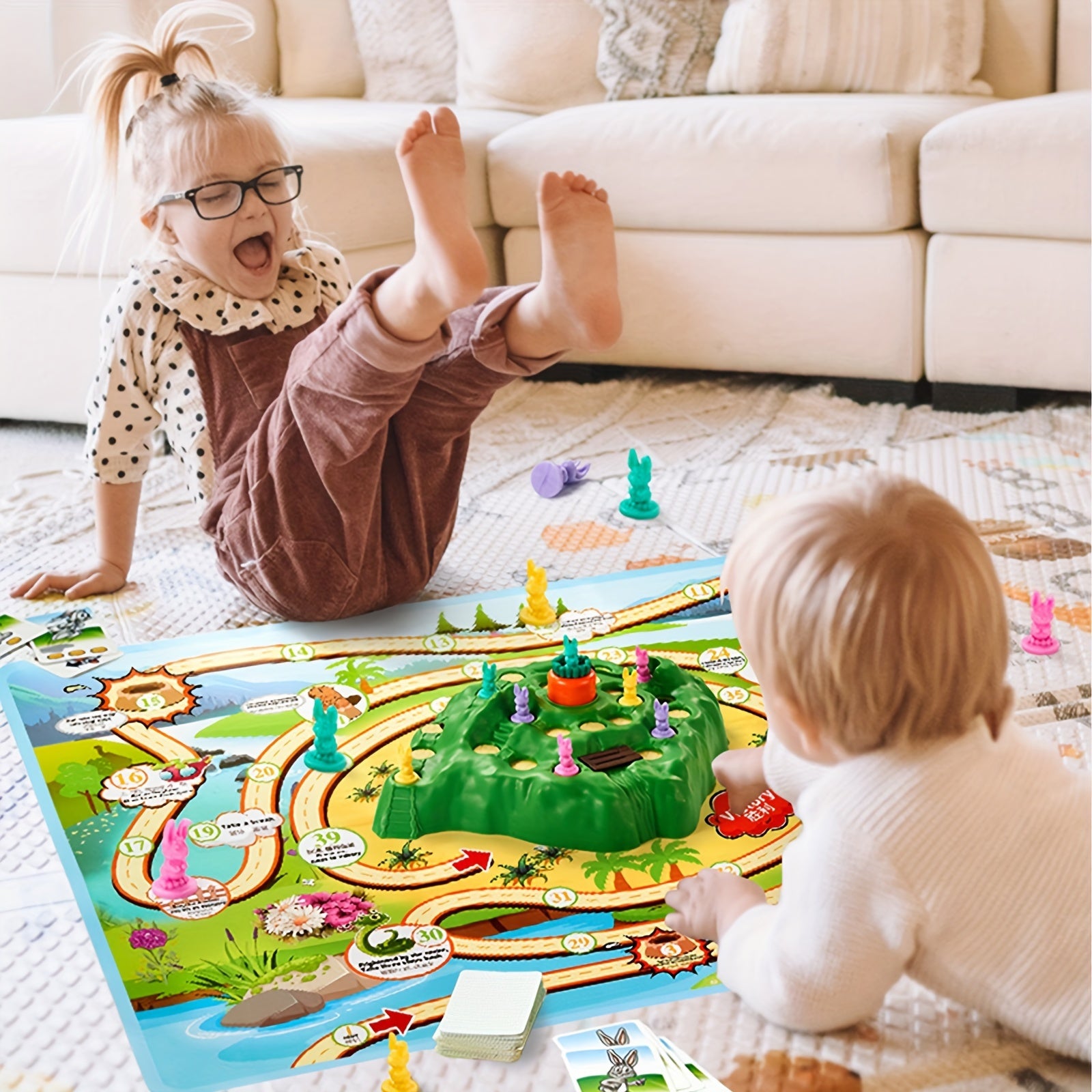 Game Rabbit Trap Chess Kids Toys Educational Desktop Props